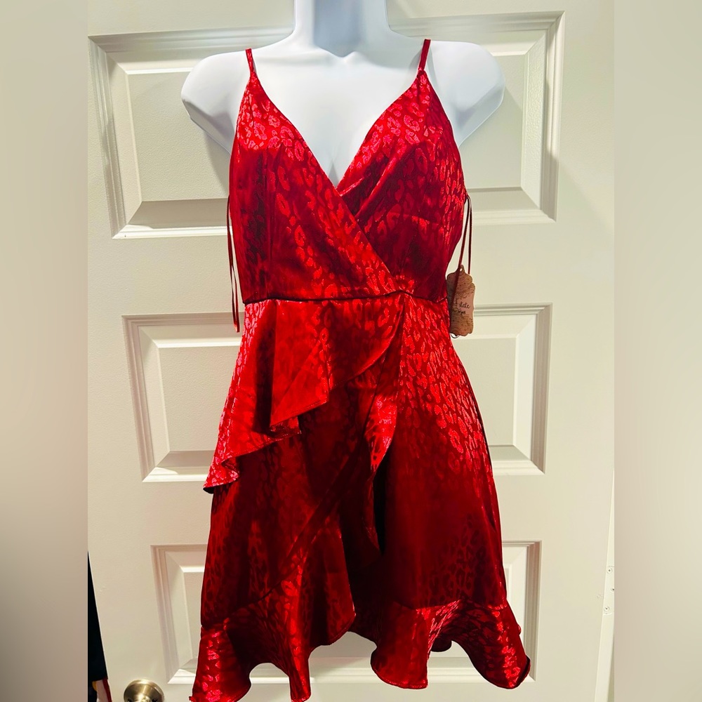 Altar'd State Women's Red and Burgundy Dress
